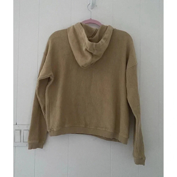 Aerie Cropped Ribbed Hoodie Women's Small Long Sleeve size Small - Picture 2 of 6